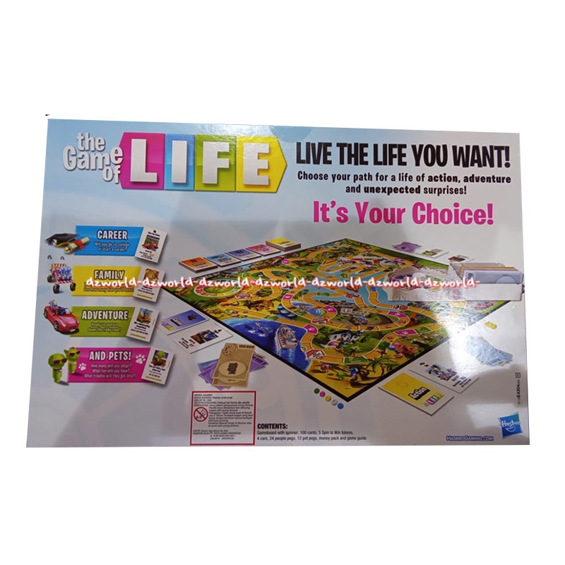 The Game Of Life Hasbro Adventures Edition Permainan Monopoli English Luar Negeri The Gameoflife Add Pets