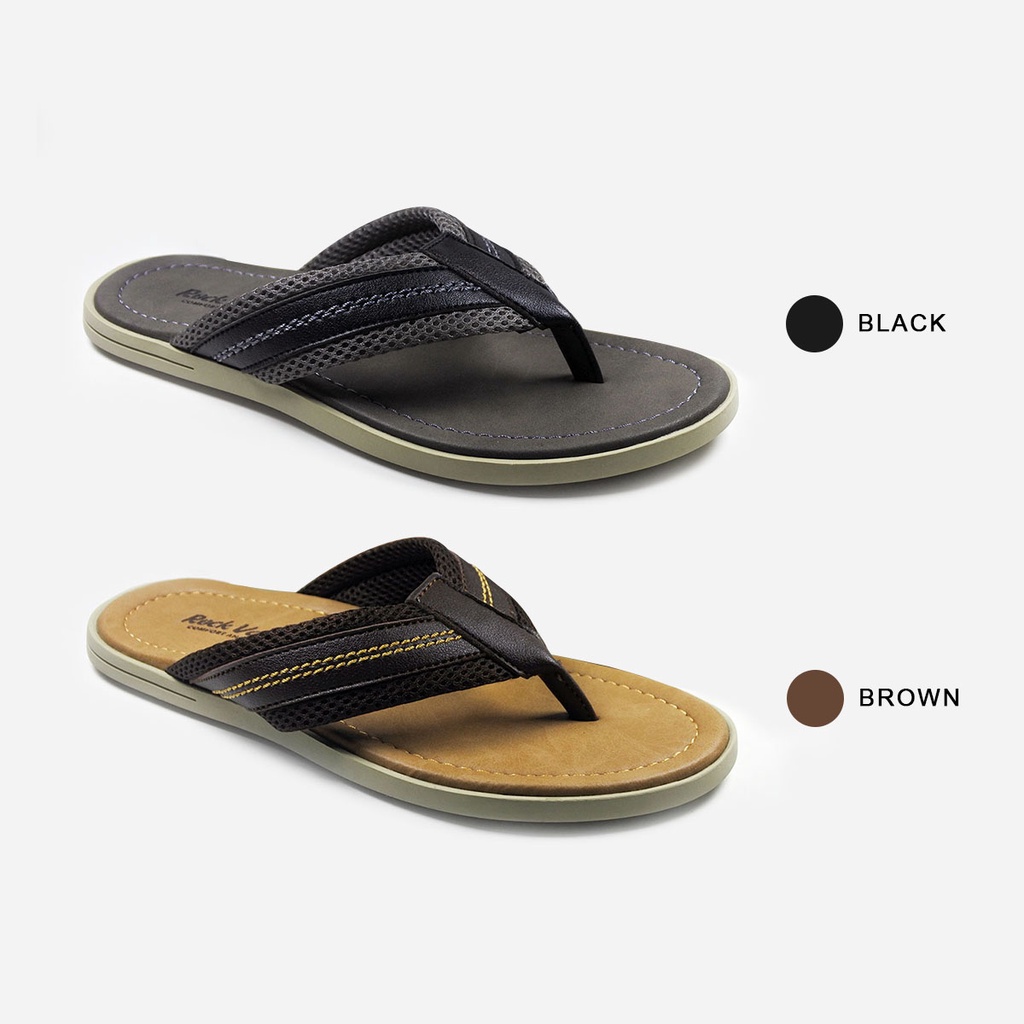 Rockvalley LAVITZ | Sandal Pria F15.002 [ Hitam dan Cokelat ] / Ramayana Jatinegara