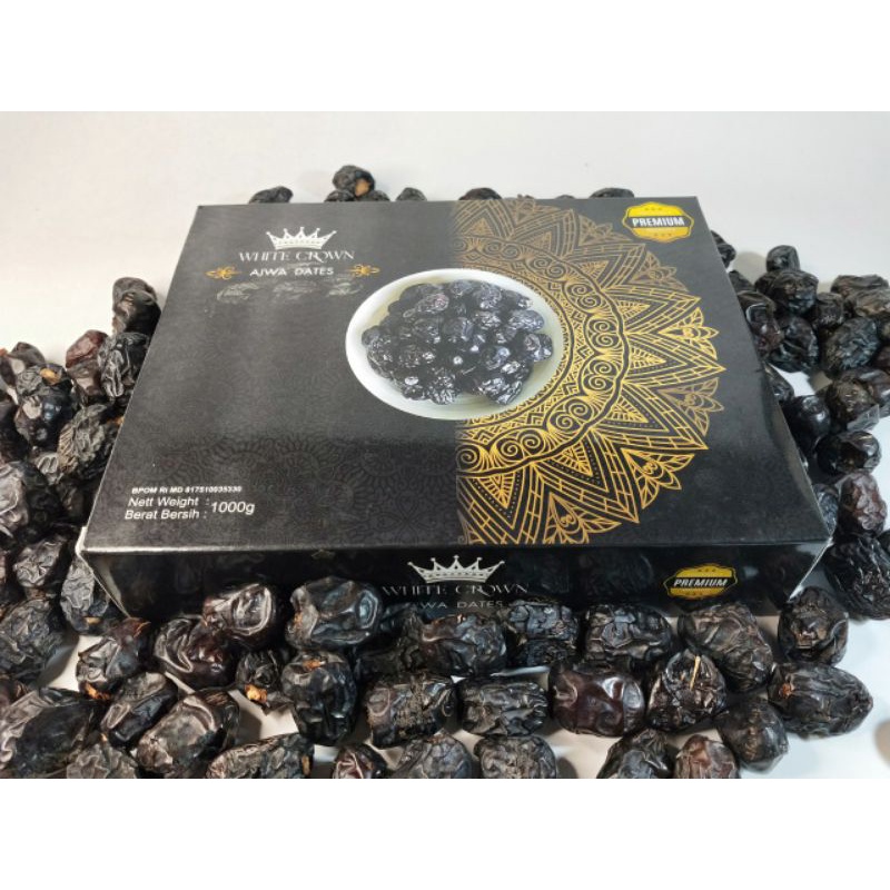 

Kurma Ajwa *White Crown* di datangkan langsung dari Mûadinah Harganya
