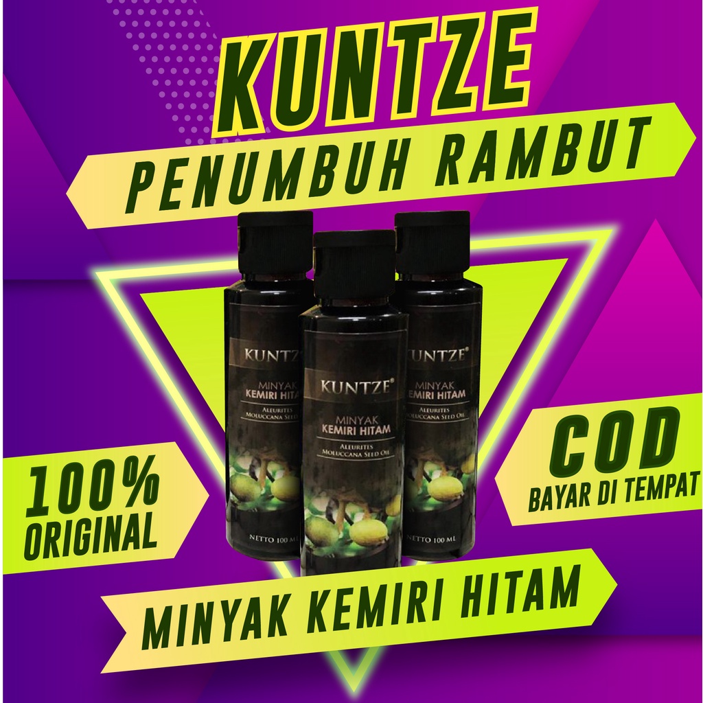 Kuntze Minyak Kemiri Penumbuh Rambut Penghitam Rambut Minyak Kemiri Kuntze Penghilang Uban Paling Am
