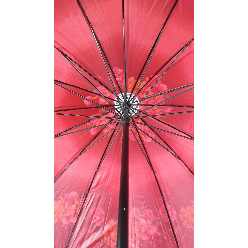 Payung 16Jari Double Kain Bahan Saten Banyak Motif - merk Osaka