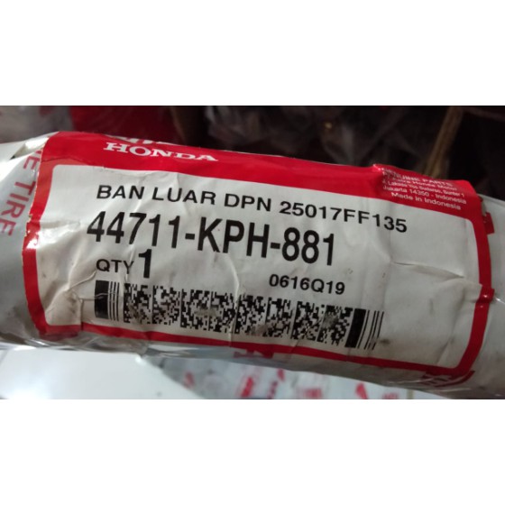 Ban Luar Depan Honda Federal 70 / 90 - 17 KPH Putih Tube Type