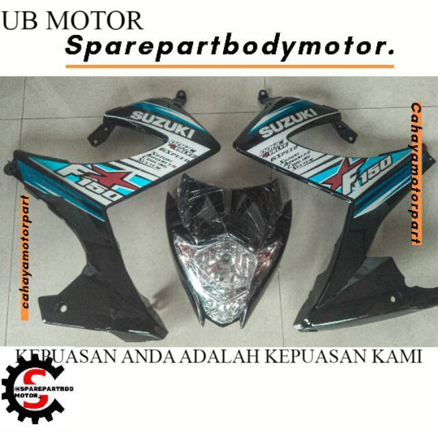 Cover sayap satria fu facelift + batok set pala depan bonus striping full body