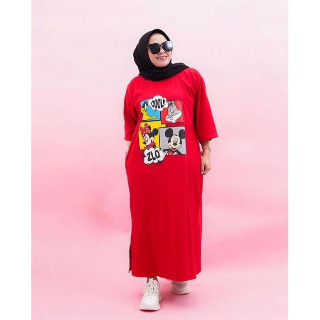 LONG TUNIK ZLQ COMBAD 20S // MIDI DRES KEKINIAN HITS TERBARU