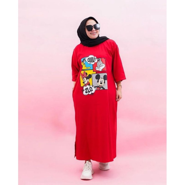 LONG TUNIK ZLQ COMBAD 20S // MIDI DRES KEKINIAN HITS TERBARU