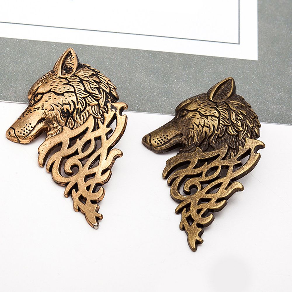 ROW New Wolf Brooch Vintage Punk Lapel Badge Pin Fashion Men Jewelry Class Suit Collar/Multicolor