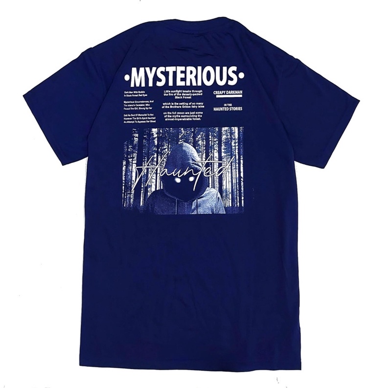 kaos pria/MYSTERIOUS/kaos hitam/1