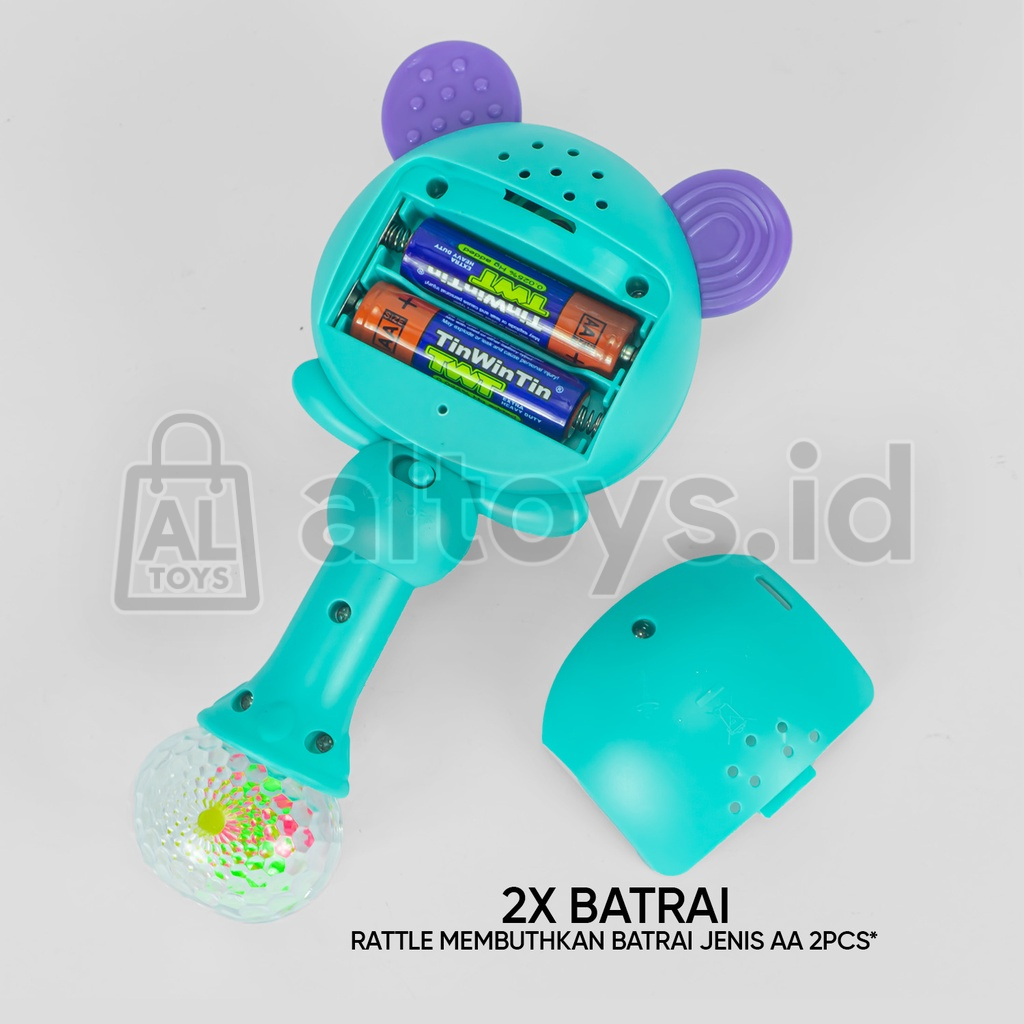 MAINAN BAYI MAINAN KERINCING STICK MUSIC LAMPU MAINAN RATTLE STICK TOYS YB31