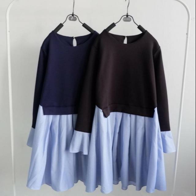 Blouse Tunik Scuba Jumbo