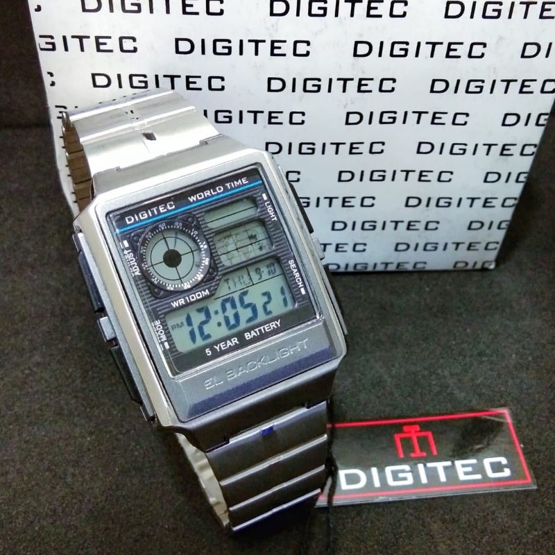 jam tangan Digitec rantai d.3,5cm. 185rb