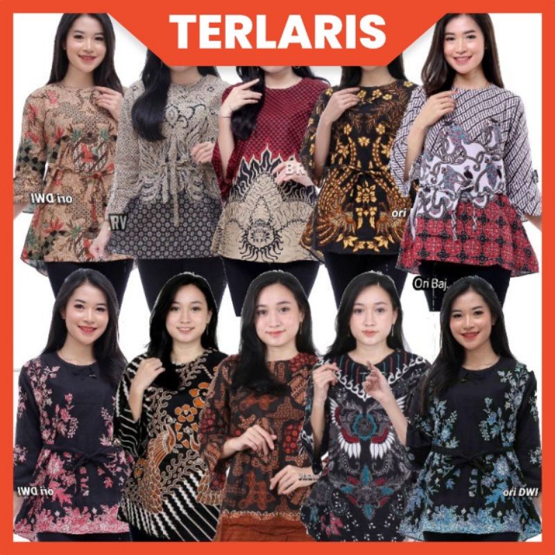 Atasan Batik Wanita Seragam Kantor Baju Kerja