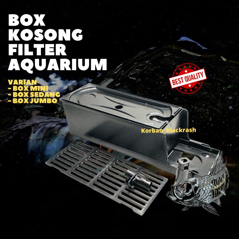 Box Filter Talang Kosong Aquarium Jumbo sedang kecil Akuarium