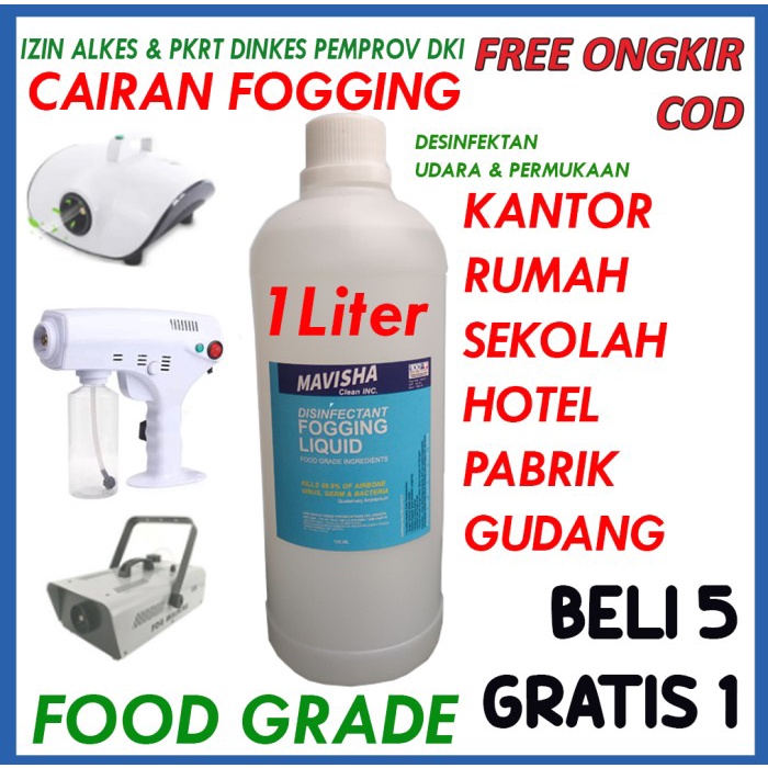Cairan HOT Fogging - Fogging Liquid Mobil - Foging Desinfektan 1 Liter