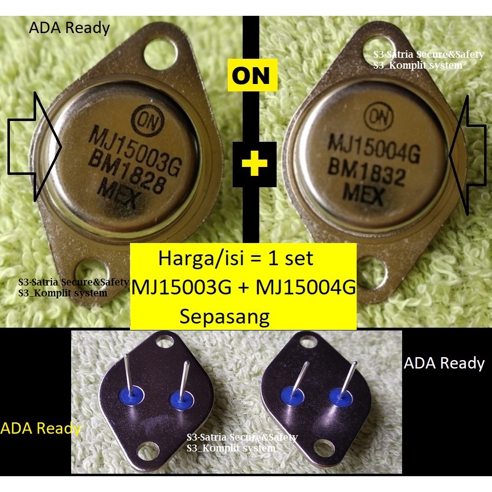 ON MJ15003G MJ15004G Transistor MJ15004 MJ15003 Jengkol Mexico M Motorolla MJ 15004 15003
