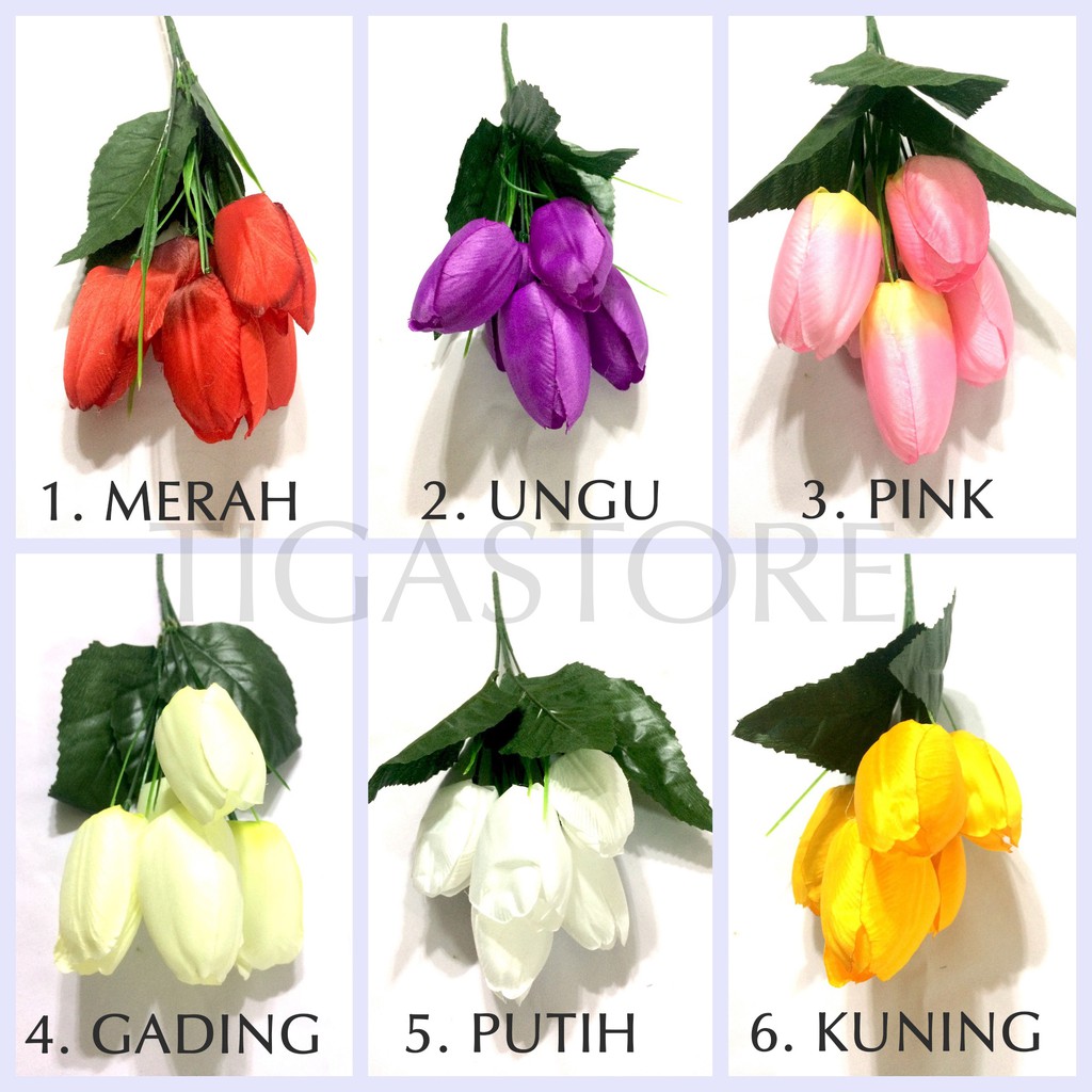 Bunga Tulip Telor K5 Impor Artificial Grup Shopee Indonesia