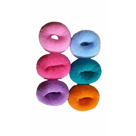 Ikat Rambut Donat Mini / Kuncir Donat Harga Untuk Perpack (+- 50 Pieces)