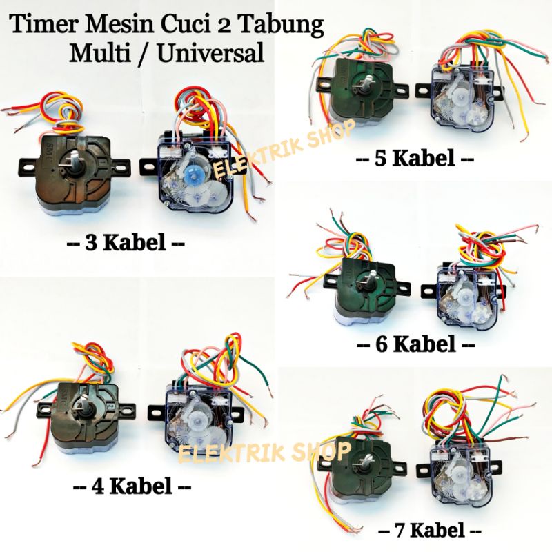 TIMER WASH MESIN CUCI MULTI / TIMER MESIN CUCI 2 KABEL 3 KABEL 4 KABEL 5 KABEL 6 KABEL 7 KABEL