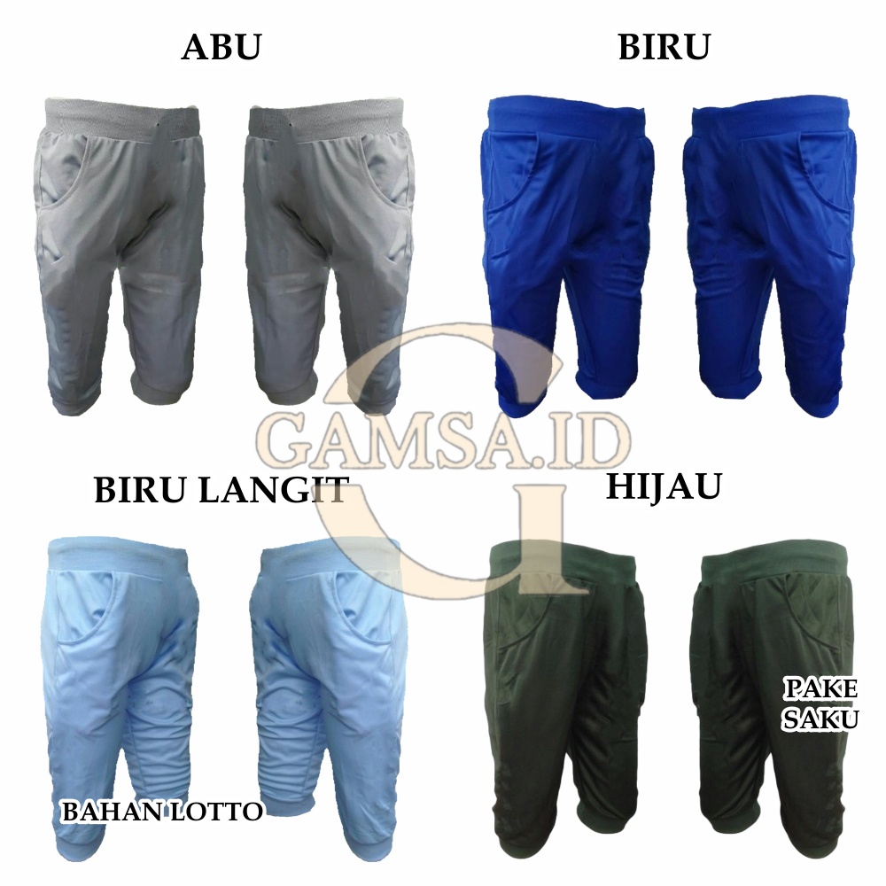 JOGGER PANTS PENDEK 3/4 PRIA WANITA - TRAINING PENDEK LOTTO JOGER SWEATPANTS OLAHRAGA SPORT PANTAI