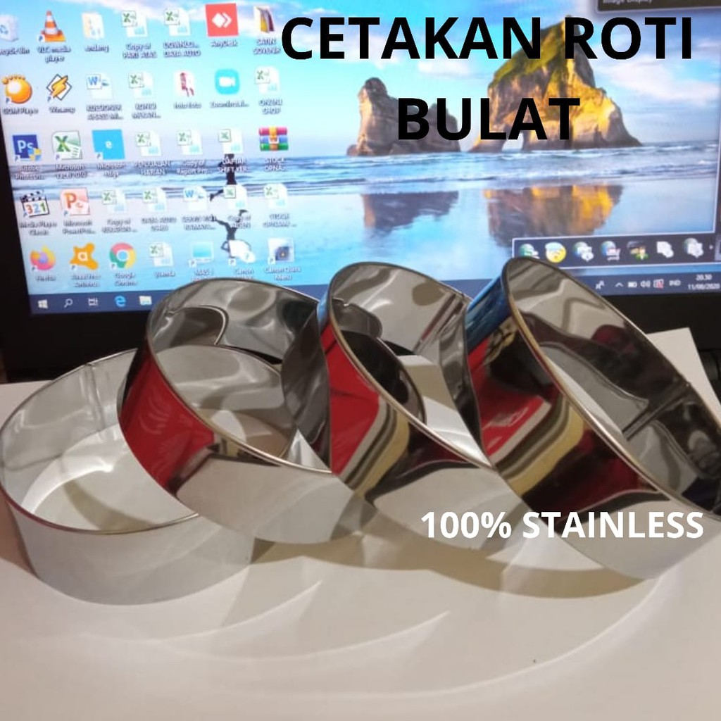 CETAKAN RING ROTI BULAT/RING ROTI BURGER BAHAN 100%STAINLESS