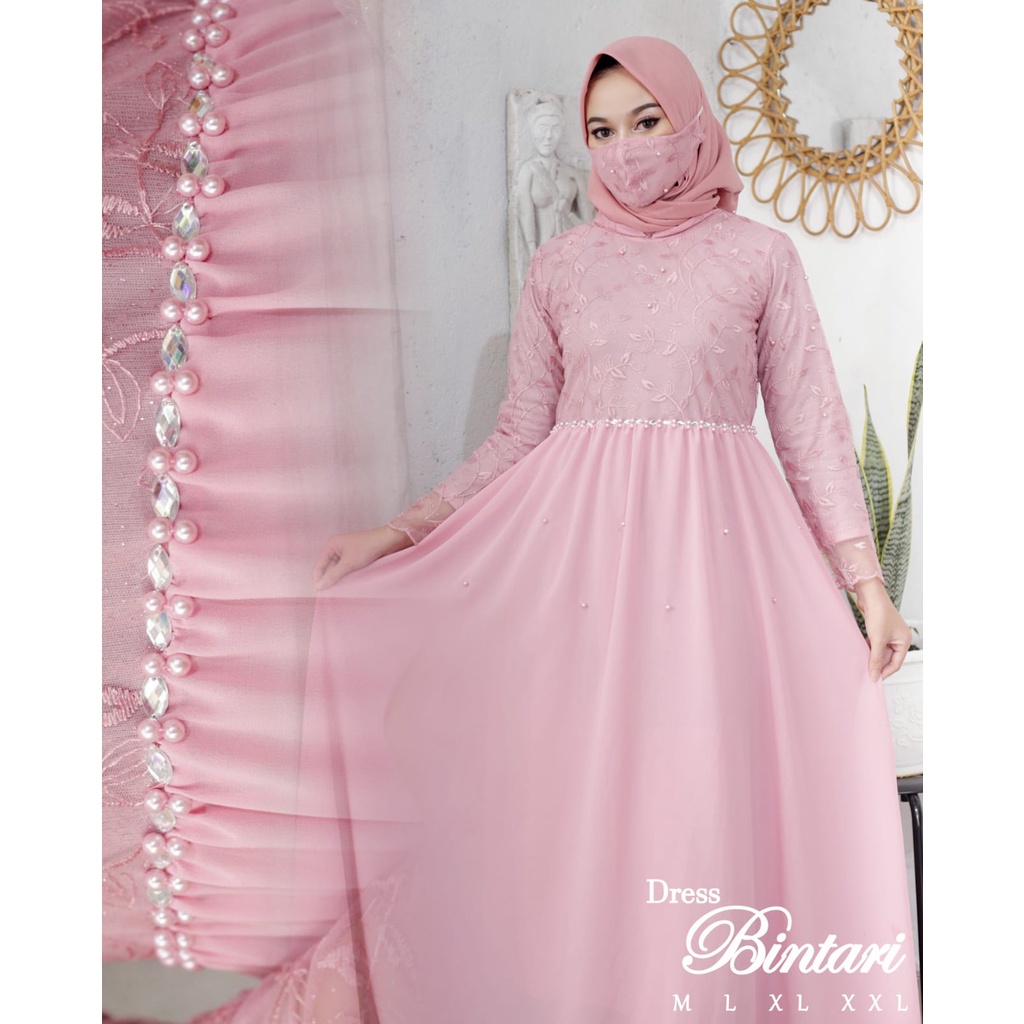 DRESS BINTARI / GAMIS PESTA / GAMIS BRUKAT / KEBAYA MODERN / OUTFIT BAJU PESTA / R.I