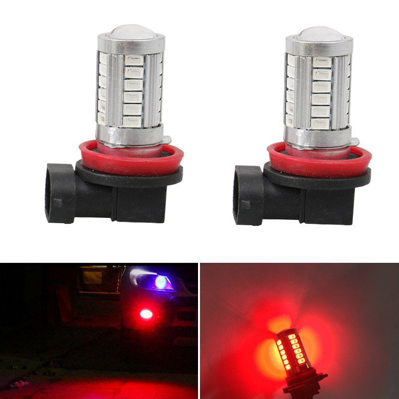 Lampu Kabut Led Depan Mobil H11 h833smd Super Terang Warna Merah