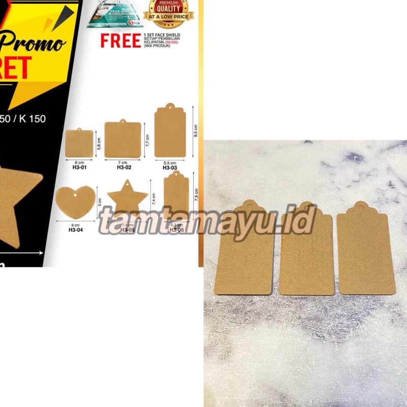 

HANG TAG KRAFT HAND TAG POLOS LABEL BAJU LABEL KAOS