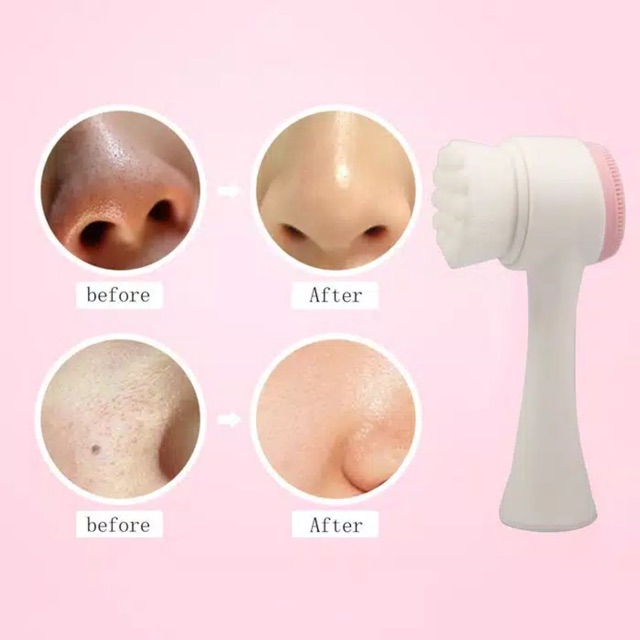 Face cleansing brush |alat pembersih wajah 2 in 1 silikon