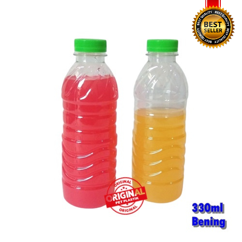 Botol Juice Plastik 330ml Botol Jamu Botol Minum Bening Pet