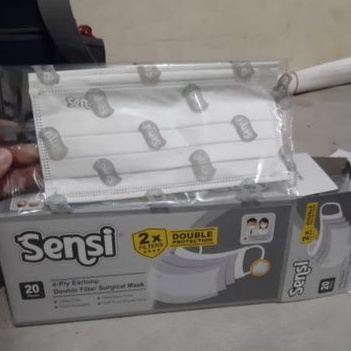 Sensi Masker 4 ply double filter surgical isi 20pcs