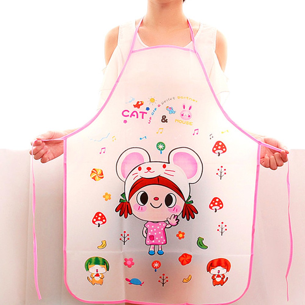 JG - Celemek Apron Karakter Waterproof Anti Air Masak Dapur Anti Minyak Air Motif Hewan Lucu Cuci Piring