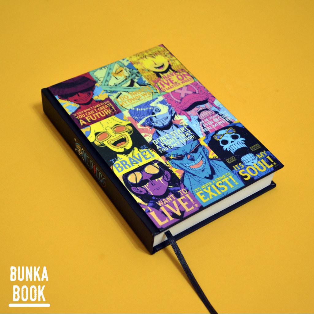 

Pocket Book Hardcover Anime One Piece SHP Crew Ukuran A6 Jurnal Agenda Planner Gift Couple