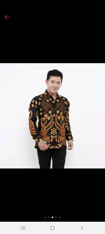 Size M. L. Xl. 2l.3l.4l .. Bswart Batik Hrb026 Kenongo  Hem Pendek Padi Pekalongan M L Xl Batik