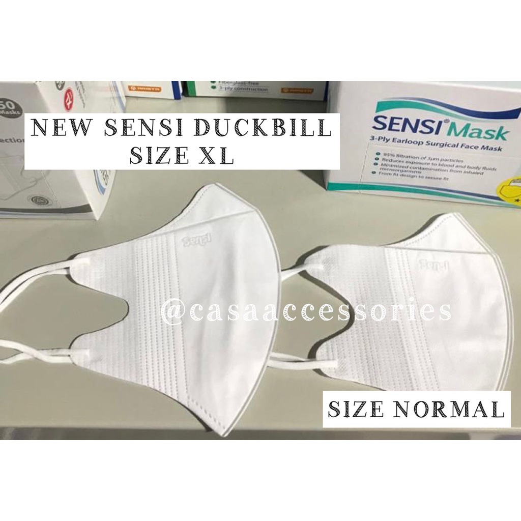 MASKER SENSI DUCKBILL FACEMASK DEWASA - 50 PCS /Masker Kesehatan SENSI