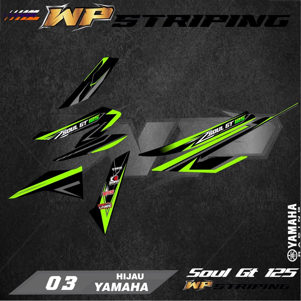 Stiker Striping MIO SOUL GT 125 / Sticker Variasi List Skotlet Motor Yamaha MIO GT SOUL GT 125 / 03