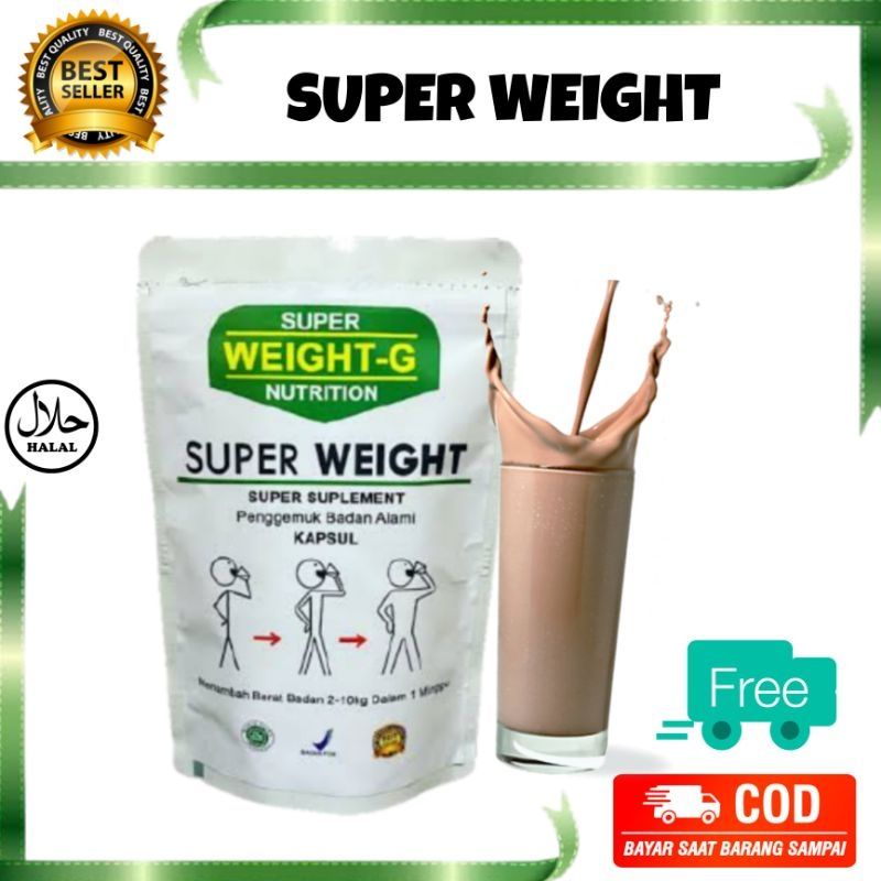 (Terlaris) Penggemuk Badan SUPER WEIGHT GAIN ( BPOM ) Terbukti menambah badan dewasa dan anak
