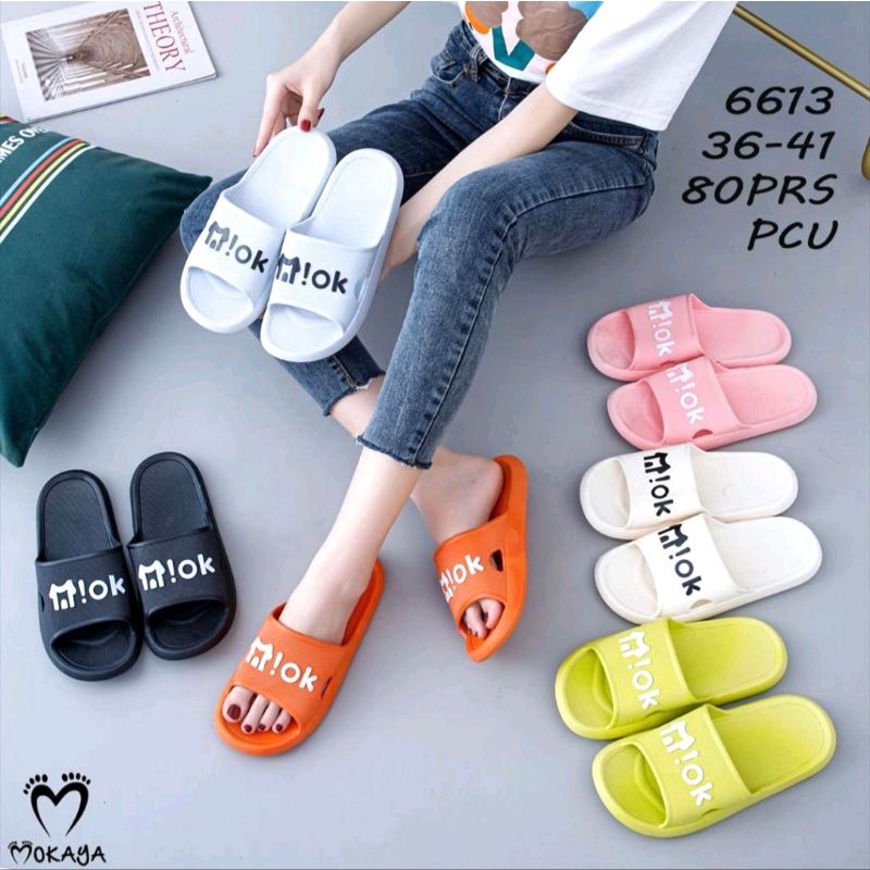 sandal slop wanita mokaya karet model ok