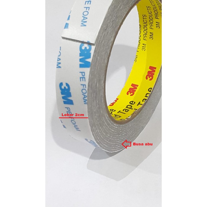 

Double Tape 3M FOAM Busa Putih PE High Quality Lem Dobel Perekat