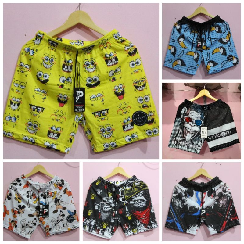 boxer dewasa / boxer nyantai buat di rumah motif karakter