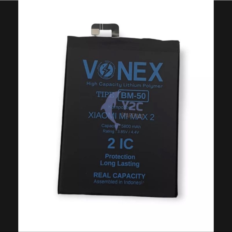 Batre Baterai VONEX Xiaomi Mi Max 2 BM50 Double Power New Batrai