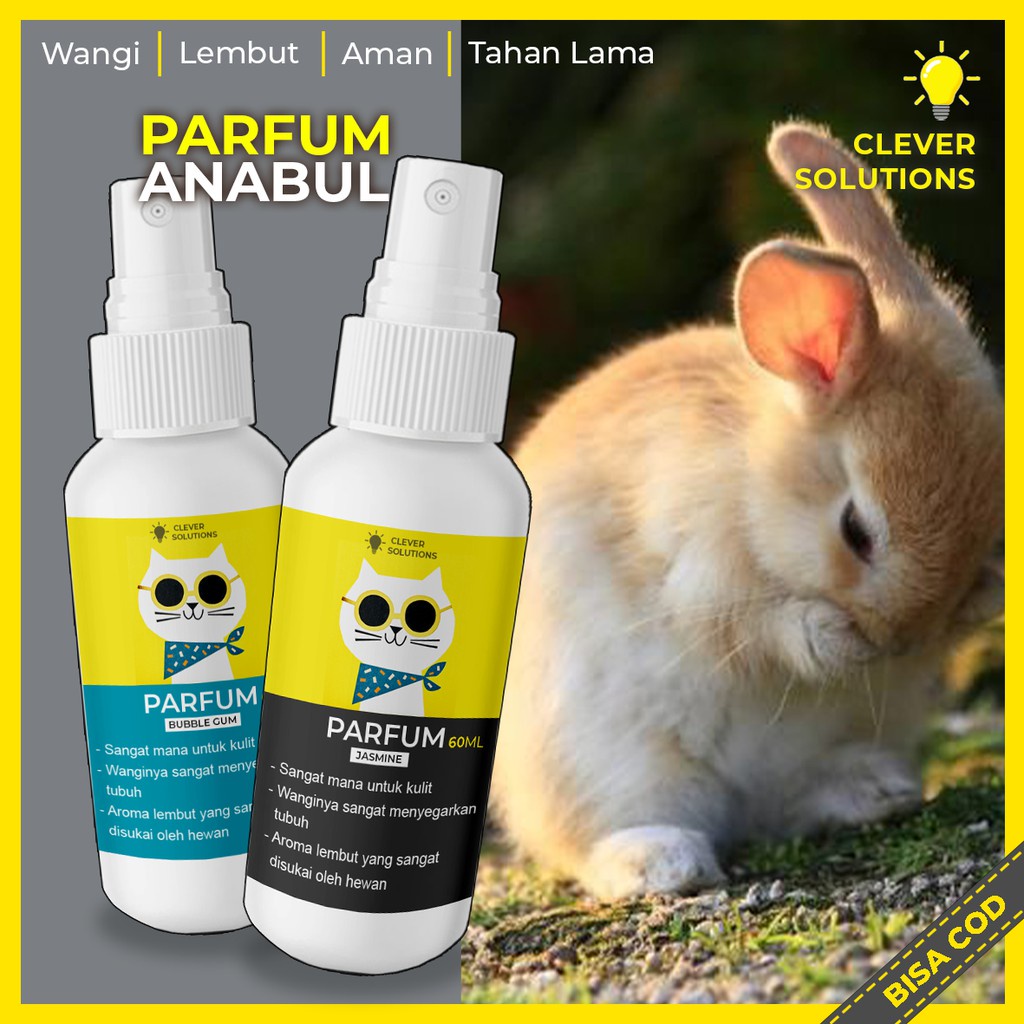 Parfum Kucing Kelinci Hamster Sugar Glider Pelembut Bulu Premium Wangi Tahan Lama 60ML Clever Solutions Royodha