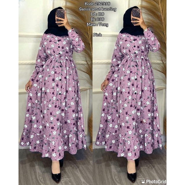 Gamis Voxy motif bunga