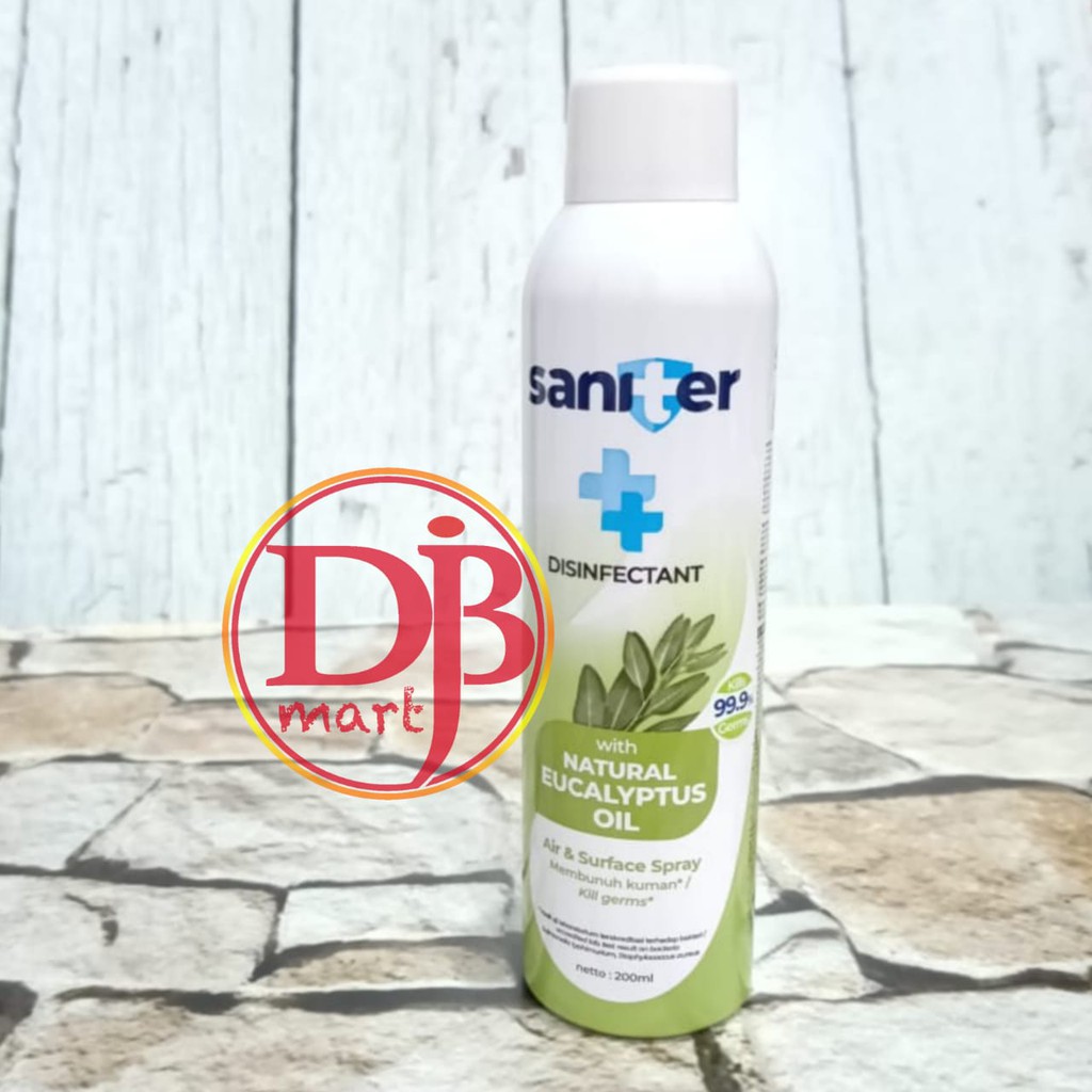 Jual SANITER Disinfectant Eucalyptus Oil Aerosol Spray 200ml | Shopee ...