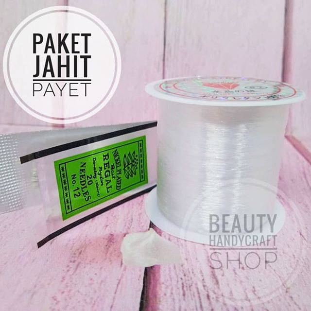 Paket jahit payet jarum payet benang nylon