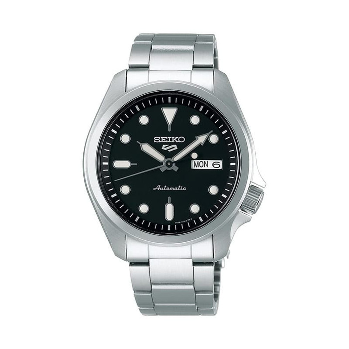 Seiko 5 Sports SRPE55K1 Black Dial Stainless Steel Strap
