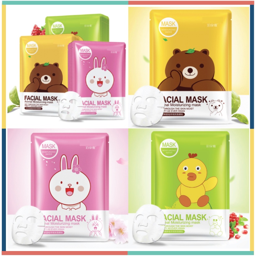 Animal Masker Wajah Moisturizing Mask Sheet BQ007