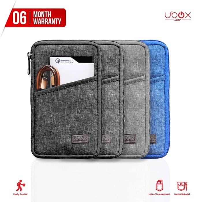Ubox Travel Pouch+Powerbank+Cable Package - PB Putih