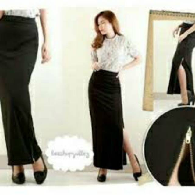 Rok span wedges sleeting samping (import produk)