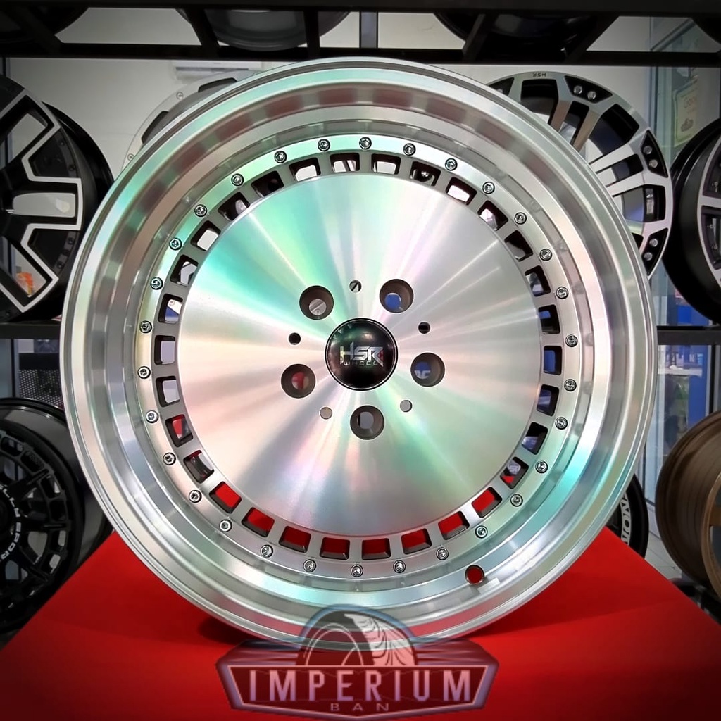 Velg Mobil Celong Ring 17 Pelek HSR Sasebo R17 Lebar 75 Lobang 5 Pcd 114,3 Et35 Free Pasang