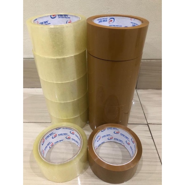 LAKBAN BENING /COKLAT 4,8CM x 80 YARD STAR TAPE