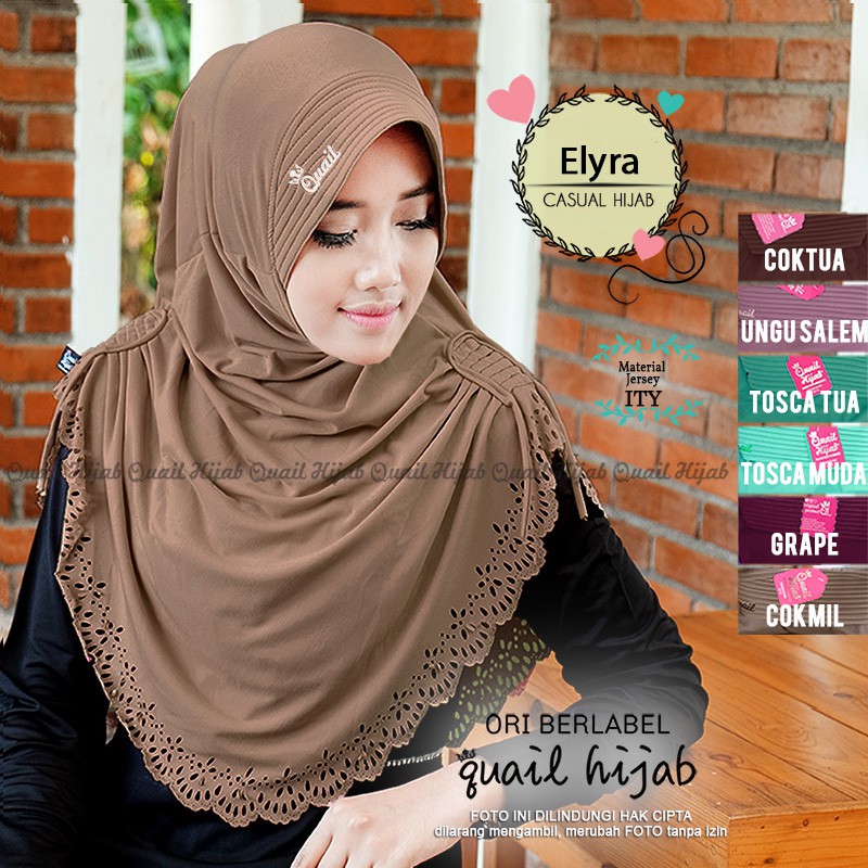 PROMO QUAIL | Elyra Hijab | JILBAB KHIMAR SYARI INSTANT BERGO PET ANTEM KERUDUNG by Quail Hijab